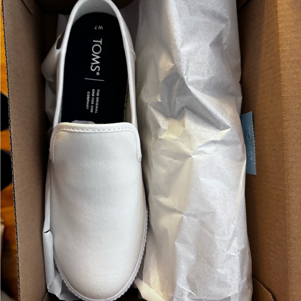 Toms Celemente White Canvas Shoes